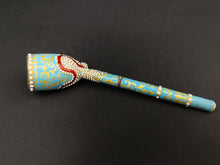 Load image into Gallery viewer, Antique Clay and Enamel Smoking Pipe Hand Painted
