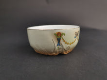 Load image into Gallery viewer, Antique Ceramic Porcelain Bowl Dish Victorian Edwardian Art Nouveau with Bows and Vases on the Sides Late 1800&#39;s - Early 1900&#39;s Original
