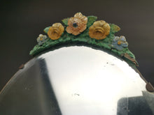 Load image into Gallery viewer, Vintage Barbola Mirror Oval with Flowers for Vanity or Dressing Table 1930&#39;s - 1940&#39;s Original Large
