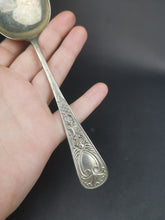 Load image into Gallery viewer, Vintage Silver Plated Serving Spoon with Ornate Art Nouveau Style Handle

