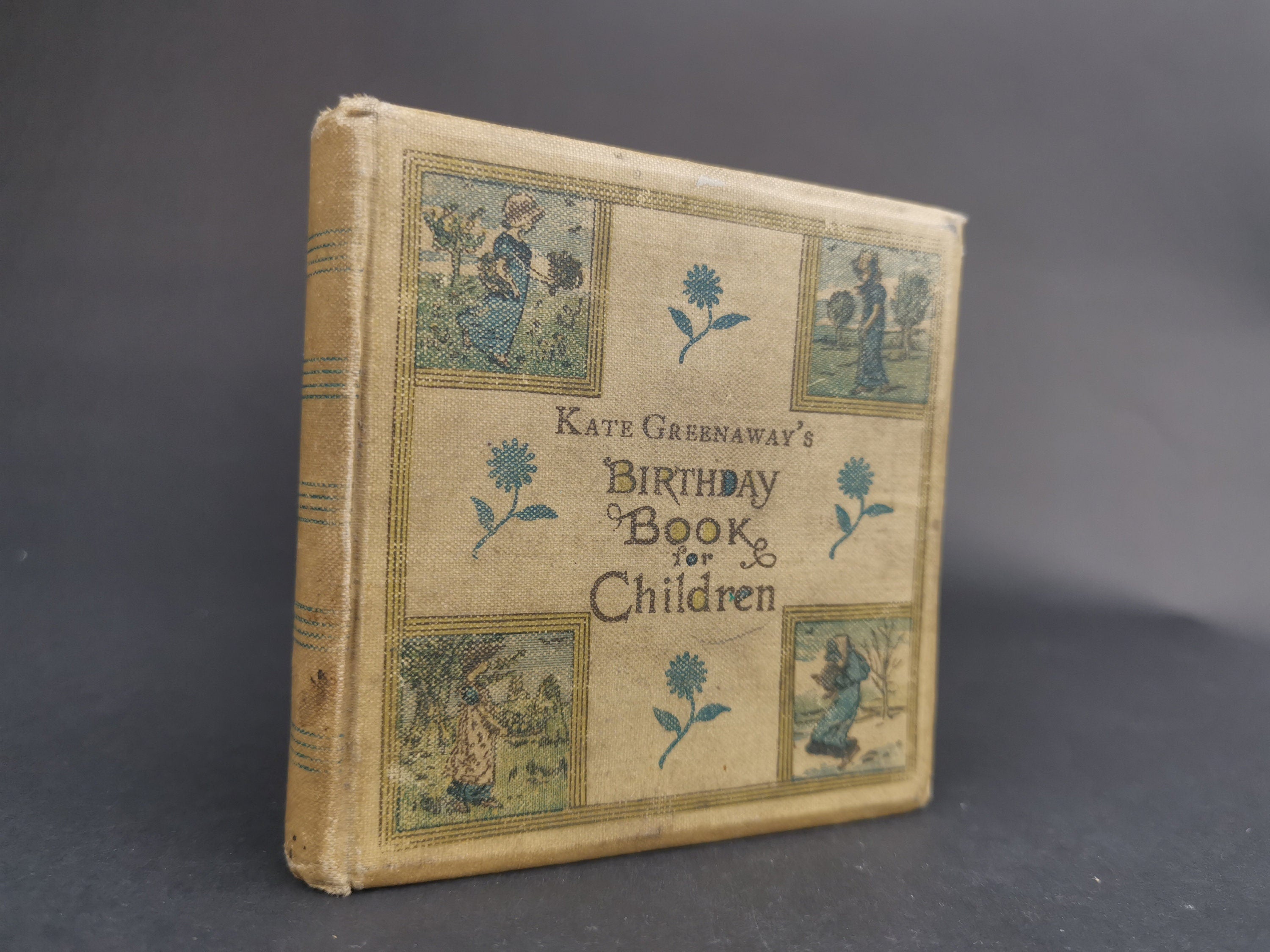 Antique Kate Greenaway's Birthday Book for Children Illustrated 1880's