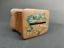 Load image into Gallery viewer, Antique Match Box Holder Dispenser Treen Wood Wooden Cannes France Souvenir Hand Painted Original French
