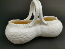 Load image into Gallery viewer, Antique Ceramic Basket White Porcelain Late 1800&#39;s - Early 1900&#39;s Original Miniature Figurine
