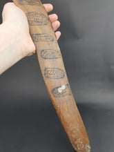 Load image into Gallery viewer, Antique Aboriginal Boomerang Hand Made Original Carved Wood Wooden with Dot Art
