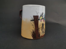 Load image into Gallery viewer, Antique Forget Me Not Pug Dog Tea Cup Mug Ceramic Porcelain Victorian Original Late 1800&#39;s
