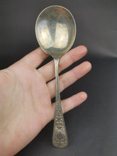 Load image into Gallery viewer, Vintage Silver Plated Serving Spoon with Ornate Art Nouveau Style Handle
