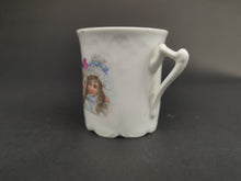 Load image into Gallery viewer, Antique Children&#39;s Tea Cup Mug with Boy and Girl Victorian Original Late 1800&#39;s Ceramic Bisque Porcelain
