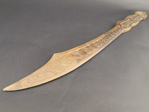 Antique Carved Wood Dagger Sword Hanging Carving Wooden Folk Art Hand Made Original