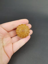 Load image into Gallery viewer, Antique Hand Carved Coquilla Nut Seed Pill Box or Ring Box Late 1800&#39;s Original Victorian
