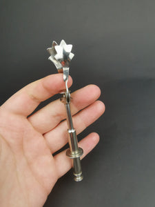 Antique Sugar Tongs Push Button Pick Up Silver Metal Early 1900's Original Made in England