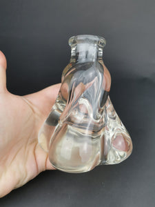 Antique Bottle Vase Clear Twisted Glass Late 1800's Original Posy Flower Vase