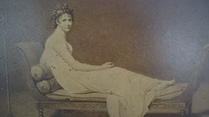Antique Madame Juliette Recamier Photograph on Card 1800's Jacques-Louis David