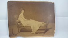 Load image into Gallery viewer, Antique Madame Juliette Recamier Photograph on Card 1800&#39;s Jacques-Louis David

