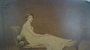 Antique Madame Juliette Recamier Photograph on Card 1800's Jacques-Louis David