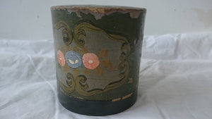 Antique Art Nouveau String Yarn or Twine Holder Box  Late 1800's - Early 1900's Hand Painted Original Vintage Victorian