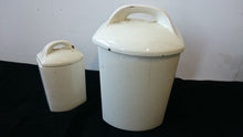Load image into Gallery viewer, VIntage Art Deco French Kitchen Storage Jars Set of 2 1920&#39;s - 1930&#39;s Tea and Flour Canisters

