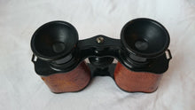 Load image into Gallery viewer, Vintage French Brown Leather and Black Metal Opera Glasses Binoculars 1920&#39;s

